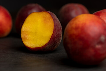ripe and sweet nectarine fruit on the table