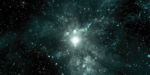 Fototapeta premium Celestial Nebula: A Cosmic Symphony of Light and Dust