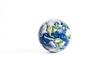 Fototapeta premium Earth globe isolated on white background