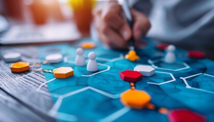 Fototapeta premium Customer experience team mapping journey, Client satisfaction, strategic planning