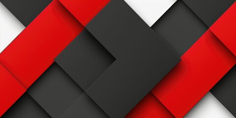 Abstract Red and Black Geometric Pattern