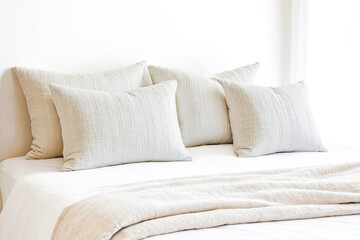 White Bedding with Soft Pillows