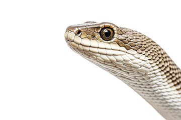 Fototapeta premium Close up of a snake's head isolated on white