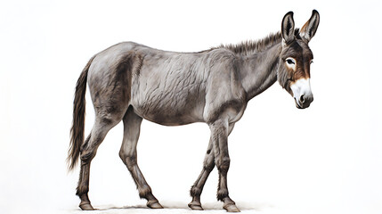 Obraz premium donkey isolated on white background