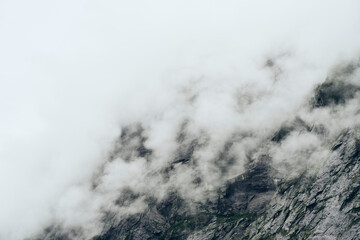 Mountains of the Kjoesnesfjorden Fjord in western Norway.