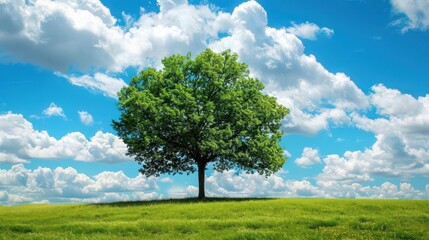 Obraz premium Lone Tree in a Meadow