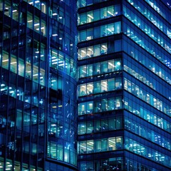 Obraz premium Modern Office Building Night View