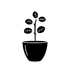 plant in a pot ai generative 