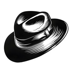 black and white hat ai generative 