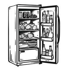 kitchen furniture set illustrations ai generative 