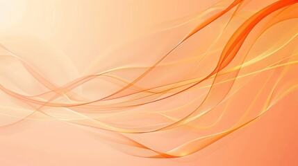 Plexus design of bright orange lines on a soft peach background, warm and inviting with space for text