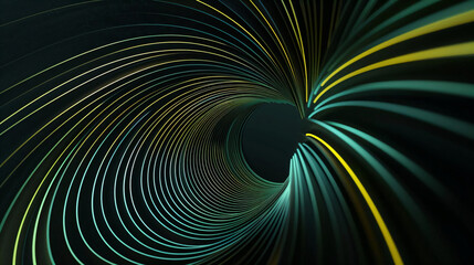 Abstract Green and Yellow Lines.