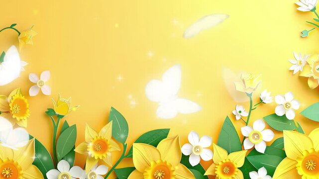 yellow paper flower