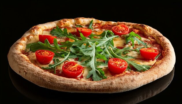 Pizza Ruccula mit Cherrytomaten