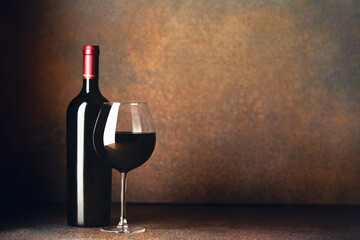 Red wine tasting concept