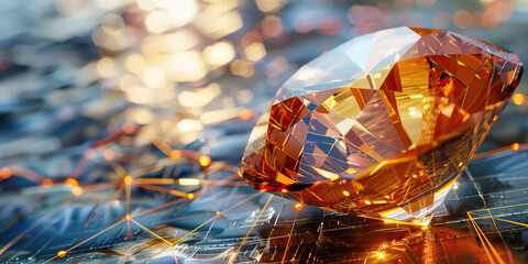 The Diamond in the Rough: A rough gemstone superimposed on a chart, representing a hidden investment gem