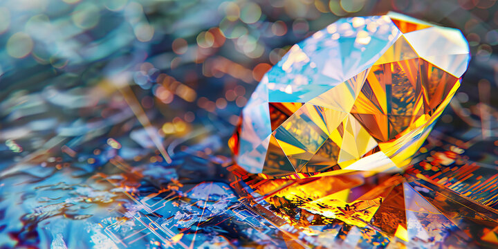 The Diamond in the Rough: A rough gemstone superimposed on a chart, representing a hidden investment gem