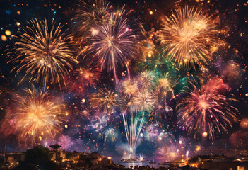Fireworks in the festival