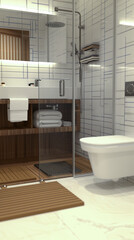 home bathroom showing a minimalistic modern toilet in white tone palette walls and floor.