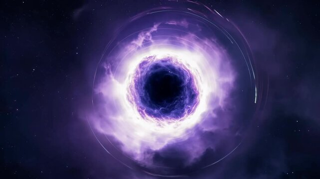 Glowing Purple Neutron Star in Deep Space