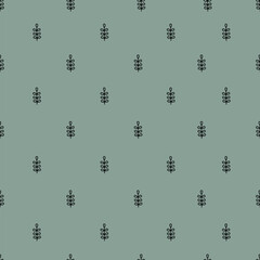 Tree on green background seamless pattern for print, textile, wallpaper, fashion design Vector Illustration