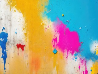 Fototapeta premium Splashes of paint on a concrete wall. background.