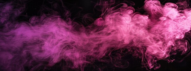 Obraz premium A long pink line of smoke with a purple background. The smoke is very long and it looks like it is coming from a fire