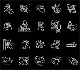 wipe icons collection 