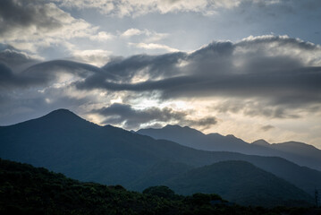 clouds over the mountains