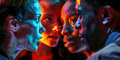 Forging Alliances at the Forum: A group of serious-looking individuals engaged in deep discussion