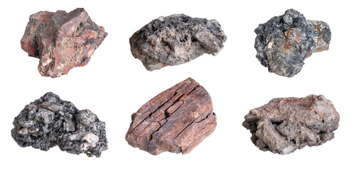 volcanic rock on white isolated background © Krzysztof Bubel
