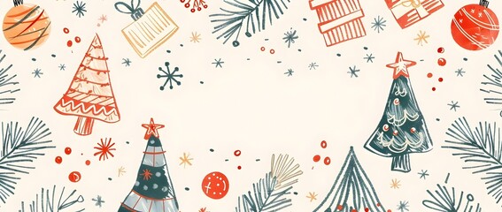 Plaid Christmas Themed Decorative Page Frame