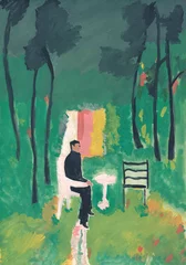 human in the garden. watercolor painting. illustration © Anna Ismagilova