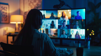 telework video meeting at home