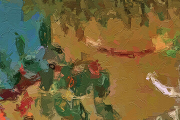 Oil paintings and various flowers, monkeys, lotus leaves, fish, birds, tropical leaves, beautiful scenery
