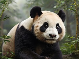 Obraz premium Close-up of a panda