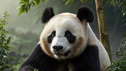 Obraz premium A close-up of the big panda