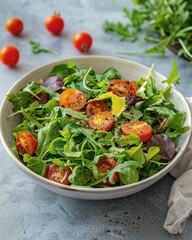 a white bowl filled with a salad on top of a table