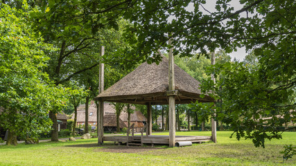 Cityscape of Orvelte picturesque monumental little town in Drenthe in The Netherlands.