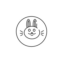 rabbit vector type icon