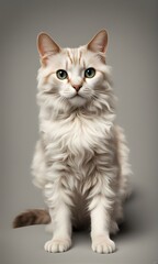 white cat with green eyes