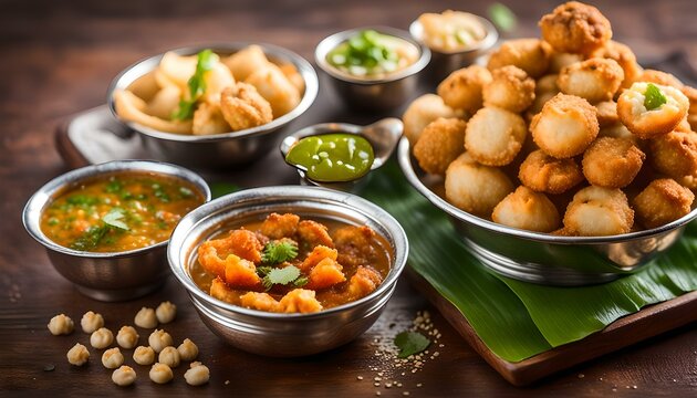 Spicy Desi Food - Gol Gappay - Dhai Bhallay - Channa Chat - Pani Puri
