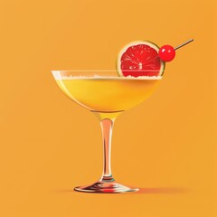 A photo of a cocktail flat background