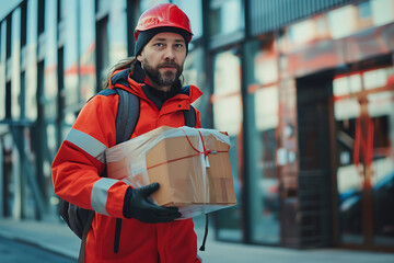 A courier delivers medical supplies to a healthcare facility, emphasizing the critical role of timely and reliable delivery services in the healthcare sector, ensuring essential medical needs are met 