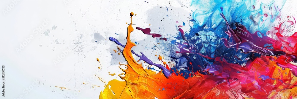 Poster digital light bulb with colorful abstract background symbolizing ideas and innovation. concept of cr