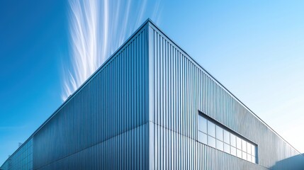 Low Angle Aluminum Corrugated Industrial Building