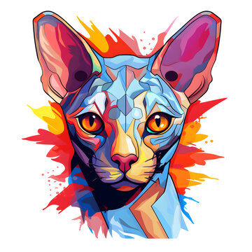 recommend clip art: illustration cute Sphynx cat