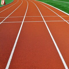 Fototapeta premium Running track in a stadium