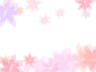 Spring flowers falling vector illustration.