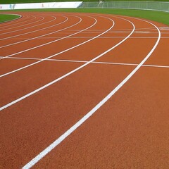 Running track in a stadium